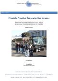 Cover page of Privately-­‐Provided Commuter Bus Services