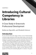 Cover page: Introducing Cultural Competency in Libraries: A Case Study in Grassroots Professional Development&nbsp;
