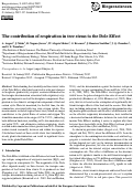 Cover page: The contribution of respiration in tree stems to the Dole Effect