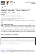 Cover page: Sex-specific dementia risk in known or suspected obstructive sleep apnea: a 10-year longitudinal population-based study.