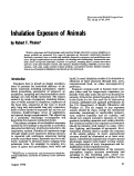 Cover page: Inhalation exposure of animals