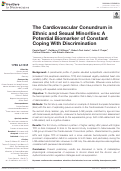 Cover page: The Cardiovascular Conundrum in Ethnic and Sexual Minorities: A Potential Biomarker of Constant Coping With Discrimination.