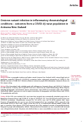 Cover page: Omicron variant infection in inflammatory rheumatological conditions - outcomes from a COVID-19 naive population in Aotearoa New Zealand.