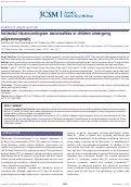 Cover page: Incidental electrocardiogram abnormalities in children undergoing polysomnography.