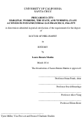 Cover page: Precarious City: Marginal Workers, The State, And Working-Class Activism In Post-Industrial San Francisco, 1964-1979