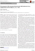 Cover page: Measurement of the top-quark mass in the fully hadronic decay channel from ATLAS data at s=7TeV