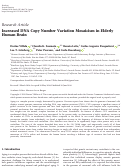 Cover page: Increased DNA Copy Number Variation Mosaicism in Elderly Human Brain