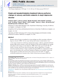 Cover page: Single and repeated ketamine treatment induces perfusion changes in sensory and limbic networks in major depressive disorder