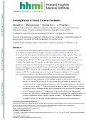 Cover page: Activity recall in a visual cortical ensemble