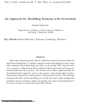 Cover page: An approach for modeling tachyons with gravitation
