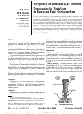 Cover page: Response of a Model Gas Turbine Combustor to Variation in Gaseous Fuel Composition