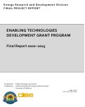 Cover page of Enabling Technologies Development Grant Program: Final Report