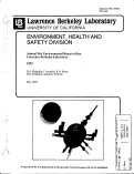 Cover page: Annual Site Environmental Report of the Lawrence Berkeley Laboratory-1992