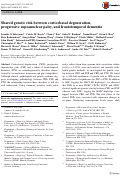 Cover page: Shared genetic risk between corticobasal degeneration, progressive supranuclear palsy, and frontotemporal dementia