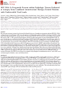 Cover page: HIV DNA Is Frequently Present within Pathologic Tissues Evaluated at Autopsy from Combined Antiretroviral Therapy-Treated Patients with Undetectable Viral Loads