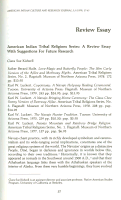 Cover page: American Indian Tribal Religions Series: A Review Essay With Suggestions For Future Research