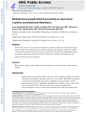 Cover page: Bilateral basal ganglia infarcts presenting as rapid onset cognitive and behavioral disturbance