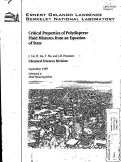 Cover page: Critical Properties of Polydisperse Fluid Mixtures froin an Equation of State