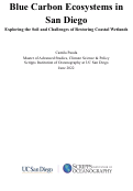 Cover page: Blue Carbon Ecosystems in San Diego: Exploring the Soil and Challenges of Restoring Coastal Wetlands