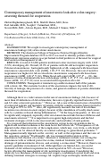 Cover page: Contemporary management of anastomotic leak after colon surgery: assessing the need for reoperation