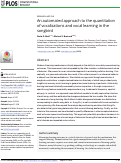 Cover page: An automated approach to the quantitation of vocalizations and vocal learning in the songbird