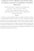 Cover page: A simple way to test for collinearity in spin symmetry broken wave functions: General theory and application to generalized Hartree Fock