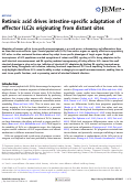 Cover page: Retinoic acid drives intestine-specific adaptation of effector ILC2s originating from distant sites.