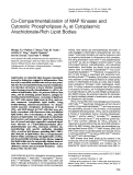 Cover page: Co-compartmentalization of MAP kinases and cytosolic phospholipase A2 at cytoplasmic arachidonate-rich lipid bodies.