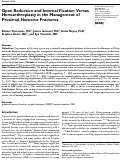 Cover page: Open Reduction and Internal Fixation Versus Hemiarthroplasty in the Management of Proximal Humerus Fractures