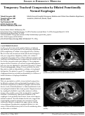 Cover page: Temporary Tracheal Compression by Dilated Functionally Normal Esophagus