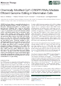 Cover page: Chemically Modified Cpf1-CRISPR RNAs Mediate Efficient Genome Editing in Mammalian Cells
