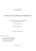 Cover page: Vorticity-based modeling of stratified flows