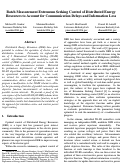 Cover page: Batch Measurement Extremum Seeking Control of Distributed Energy Resources to Account for Communication Delays and Information Loss