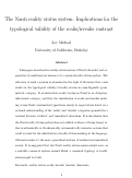 Cover page: The Nanti reality status system: Implications for the typological validity of the realis/irrealis contrast