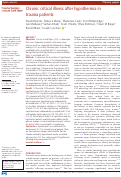 Cover page: Chronic critical illness after hypothermia in trauma patients