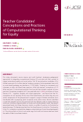 Cover page: Teacher Candidates’ Conceptions and Practices of Computational Thinking for Equity