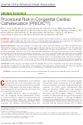 Cover page: Procedural Risk in Congenital Cardiac Catheterization (PREDIC3T).