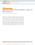 Cover page: Simulating multiple faceted variability in single cell RNA sequencing
