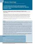 Cover page: 1-[(4-Nitrophenyl)sulfonyl]-4-phenylpiperazine treatment after brain irradiation preserves cognitive function in mice