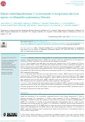 Cover page: Matrix metalloproteinase-7 is increased in lung bases but not apices in idiopathic pulmonary fibrosis