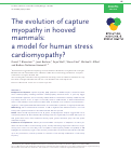 Cover page: The evolution of capture myopathy in hooved mammals: a model for human stress cardiomyopathy?
