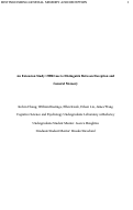 Cover page: An Extension Study: fMRI use to Distinguish Between Deception andGeneral Memory