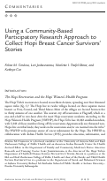 Cover page: Using a Community-Based Participatory Research Approach to Collect Hopi Breast Cancer Survivors' Stories