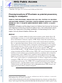 Cover page: Phenylquinoxalinone CFTR activator as potential prosecretory therapy for constipation