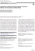 Cover page: Lipidomics profiling of biological aging in American Indians: the Strong Heart Family Study