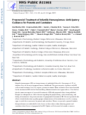 Cover page: Propranolol Treatment of Infantile Hemangiomas: Anticipatory Guidance for Parents and Caretakers