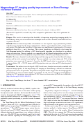 Cover page: Megavoltage CT imaging quality improvement on TomoTherapy via tensor framelet