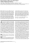 Cover page: Characterization of HIV-1 Vpr Nuclear Import: Analysis of Signals and Pathways