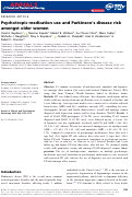 Cover page: Psychotropic medication use and Parkinson's disease risk amongst older women