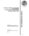 Cover page: Physical Energy Accounting In California: A Case Study Of Cellulosic Ethanol Production